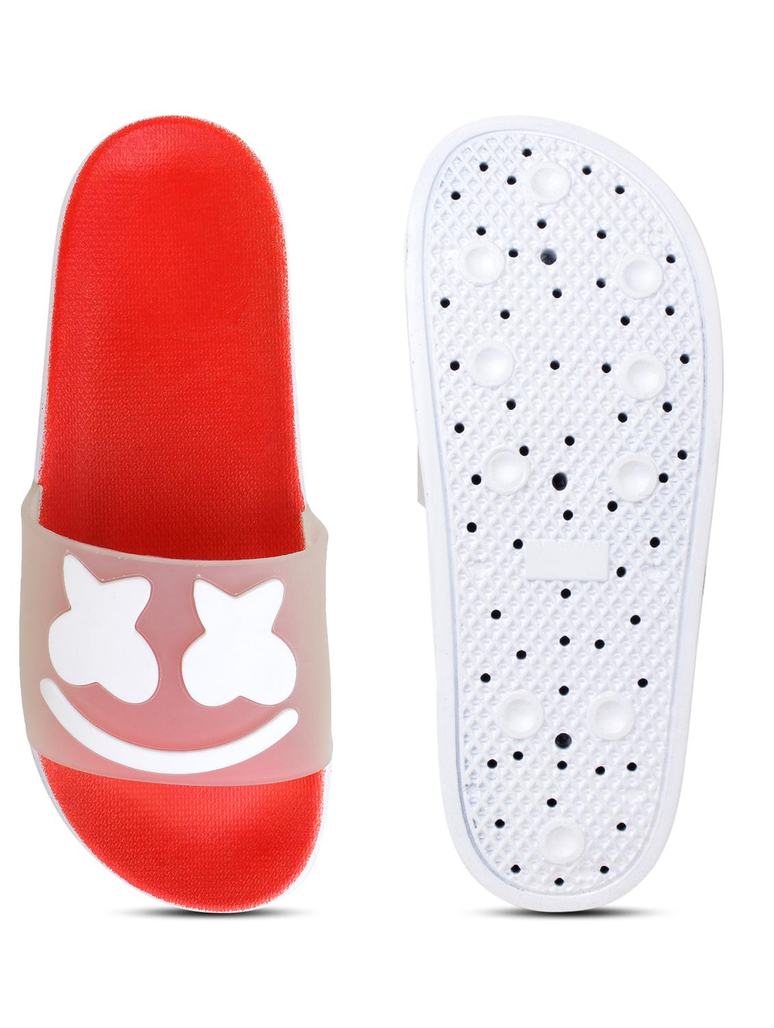red printed slip on flip flop - 19020832 - Standard Image - 4