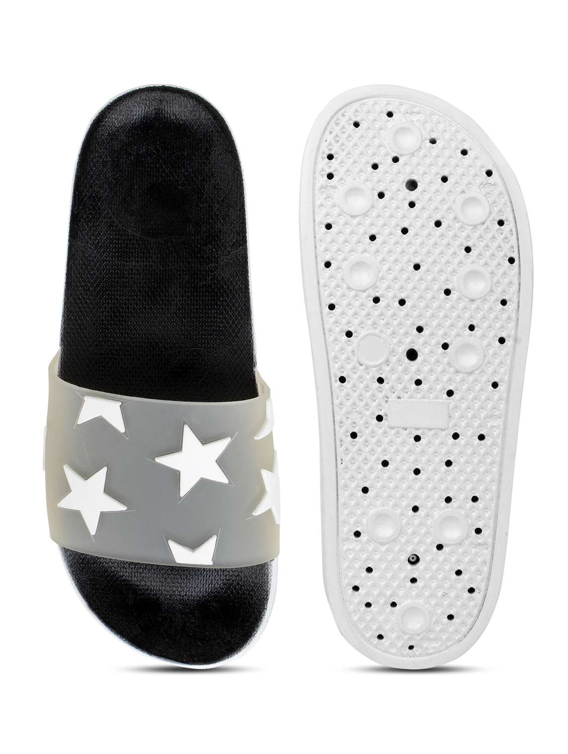 black printed slip on flip flop - 19020835 - Standard Image - 4