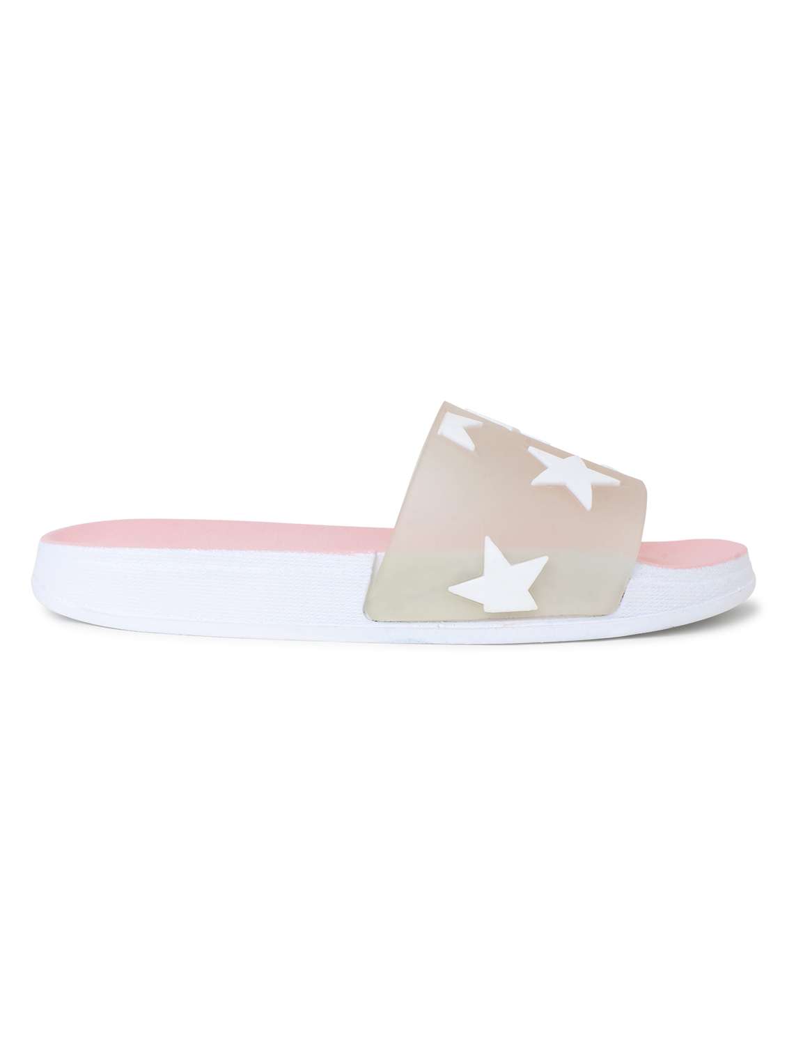 pink printed slip on flip flop - 19020839 - Standard Image - 1
