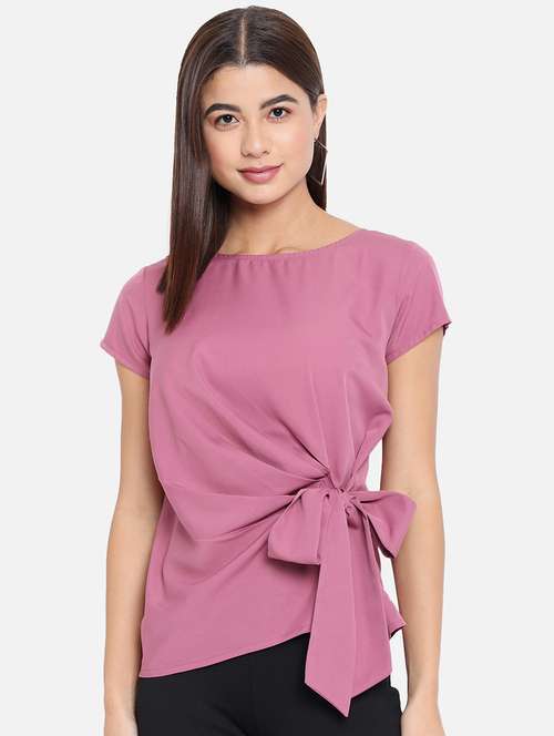 Women's Wrap Boat Neck Top