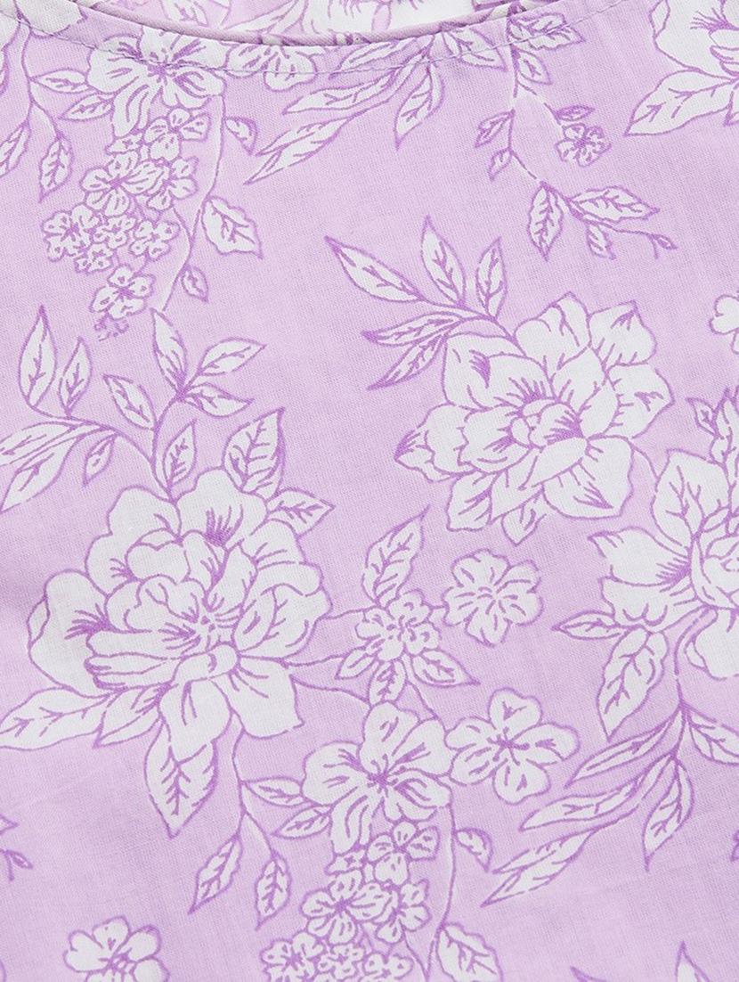 purple printed regular top - 19039310 - Standard Image - 4