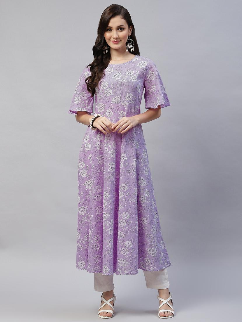 women's flared kurta - 19039334 - Standard Image - 1