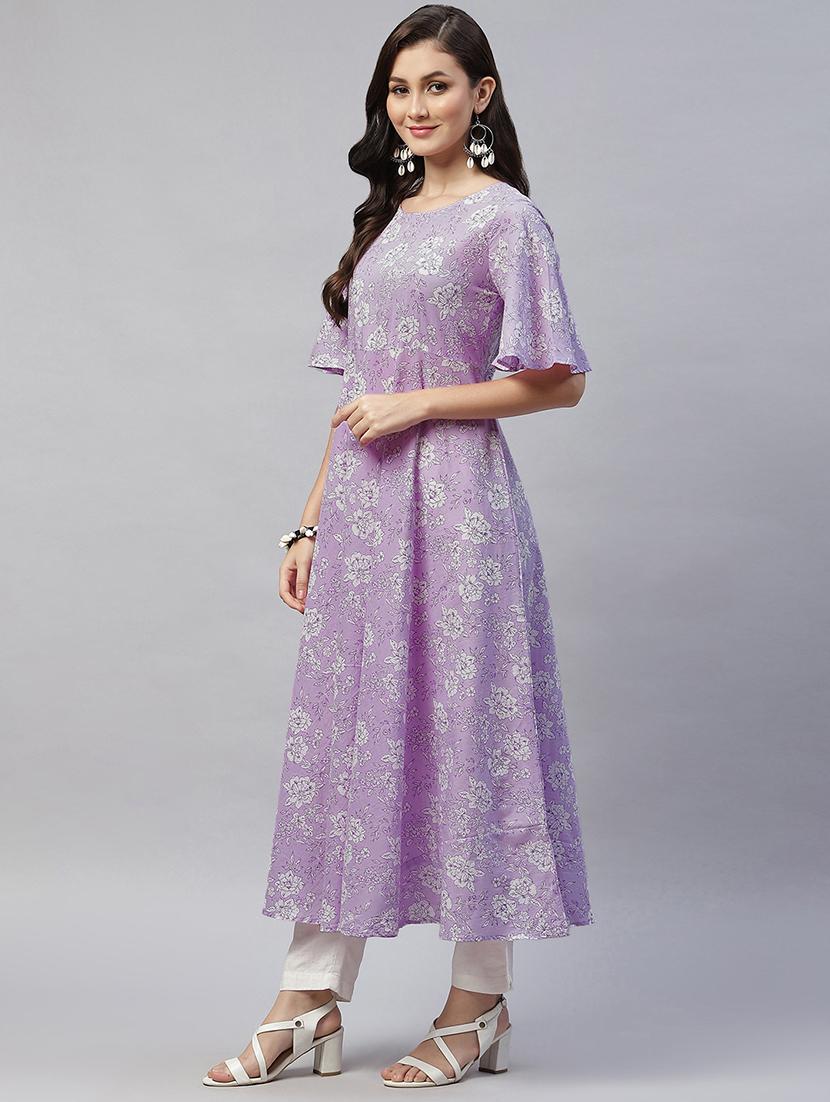 women's flared kurta - 19039376 - Standard Image - 1