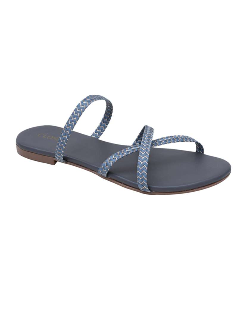 grey slip on sandal