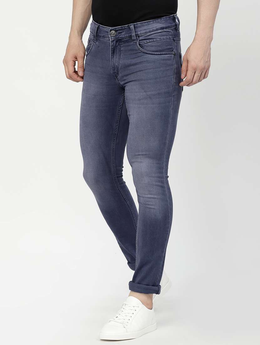 mens skinny fit plain jeans - 19047035 -  Standard Image - 1