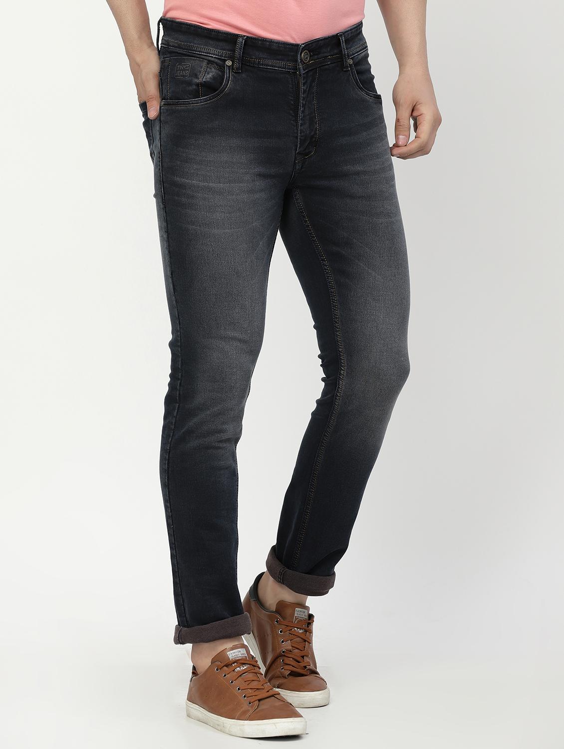 mens slim fit plain jeans - 19047050 - Standard Image - 1