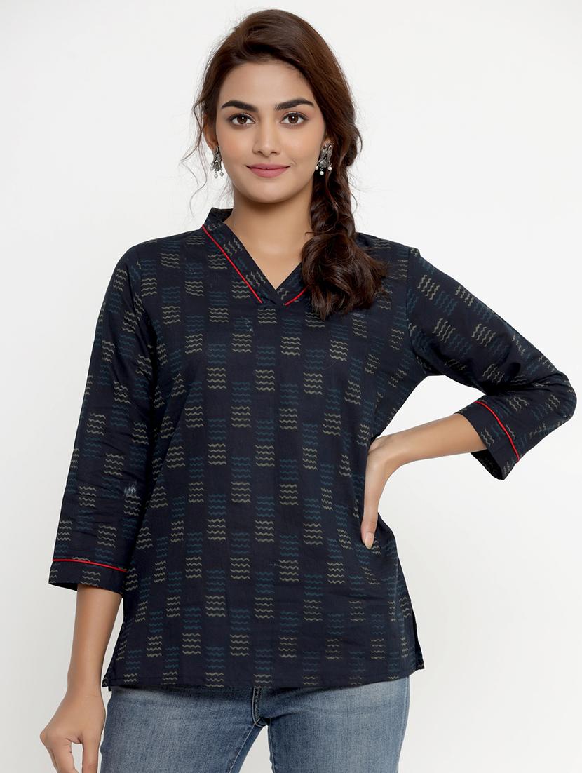 women's straight v neck top - 19070547 - Zoom Image - 0
