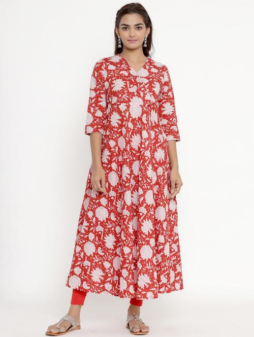 women's angrakha kurta - 19070589 -  Standard Image - 0