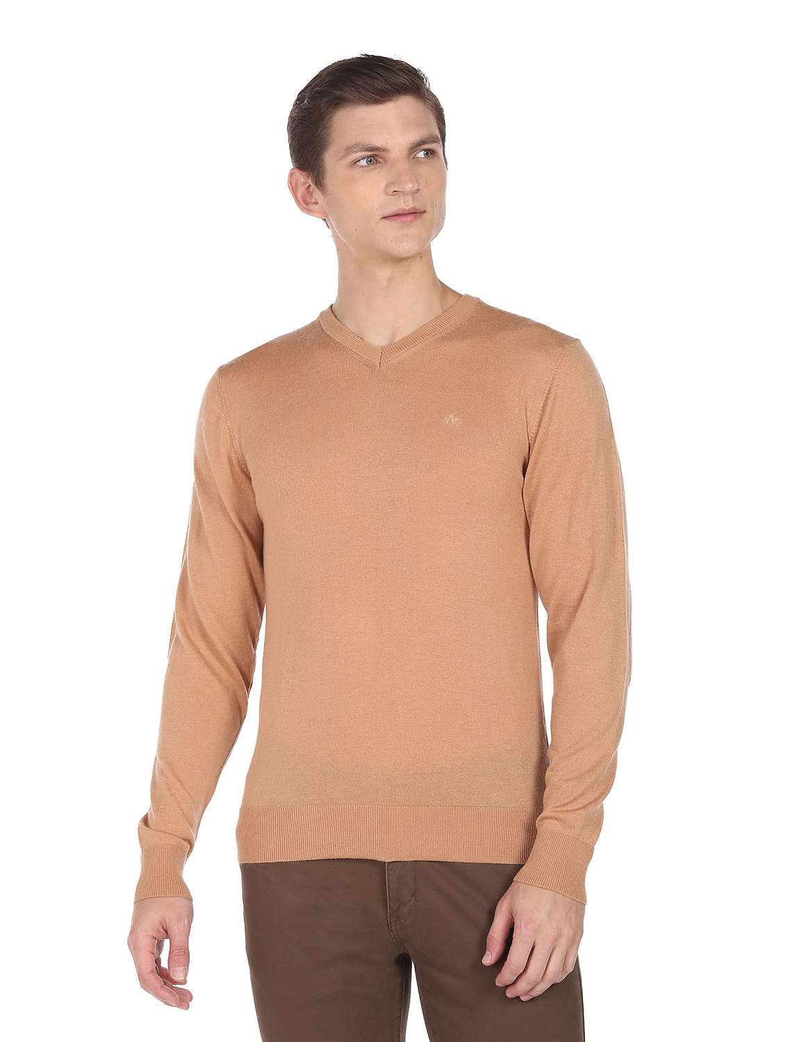 mens solid pullover