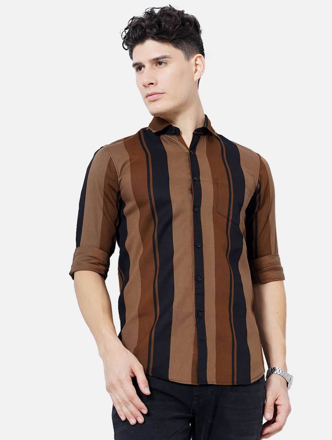mens stripes casual shirt
