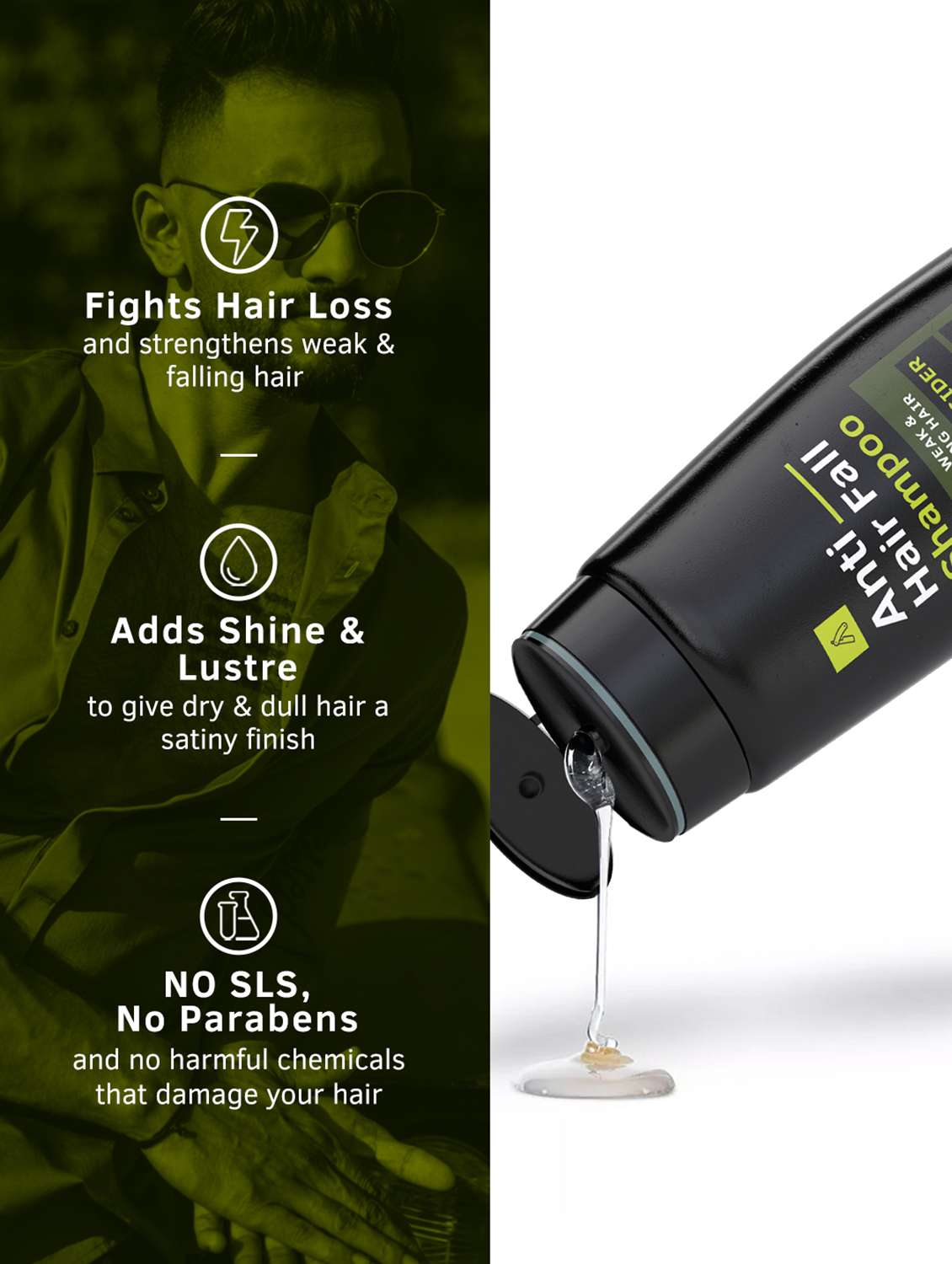 Ustraa Hair Growth Kit (Anti Hairfall Shampoo 250ml, Hair Growth Vitalizer & Cream)