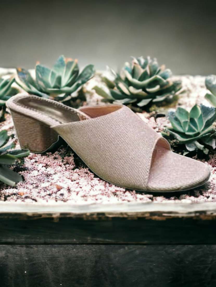 solid slip on sandal