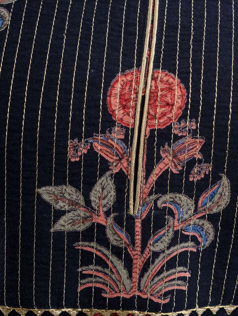 navy rayon straight kurta - 19082420 -  Standard Image - 4