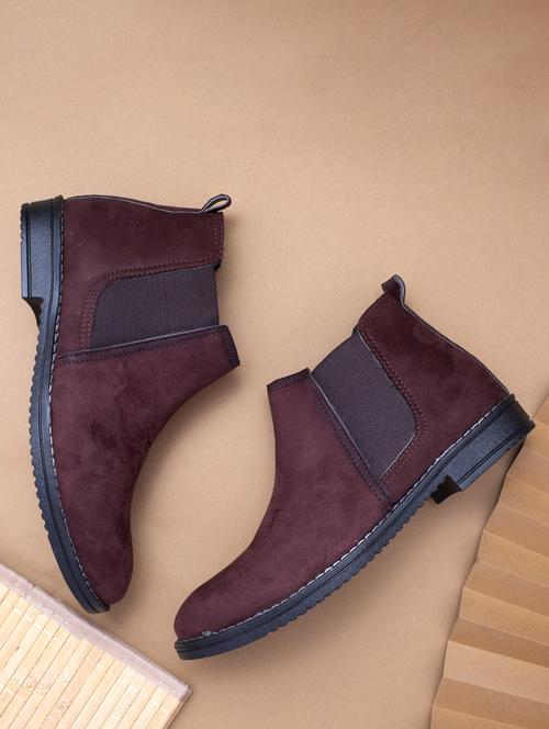 men brown slip on boots - 19082607 - Standard Image - 0