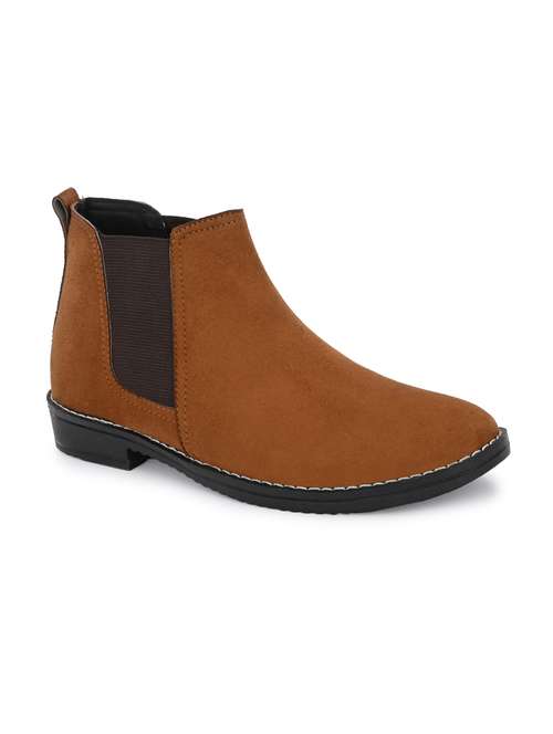 men brown slip on boots - 19082608 -  Standard Image - 0