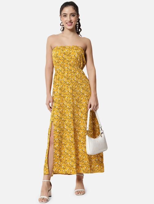 side slit floral tube dress - 19082710 -  Standard Image - 0
