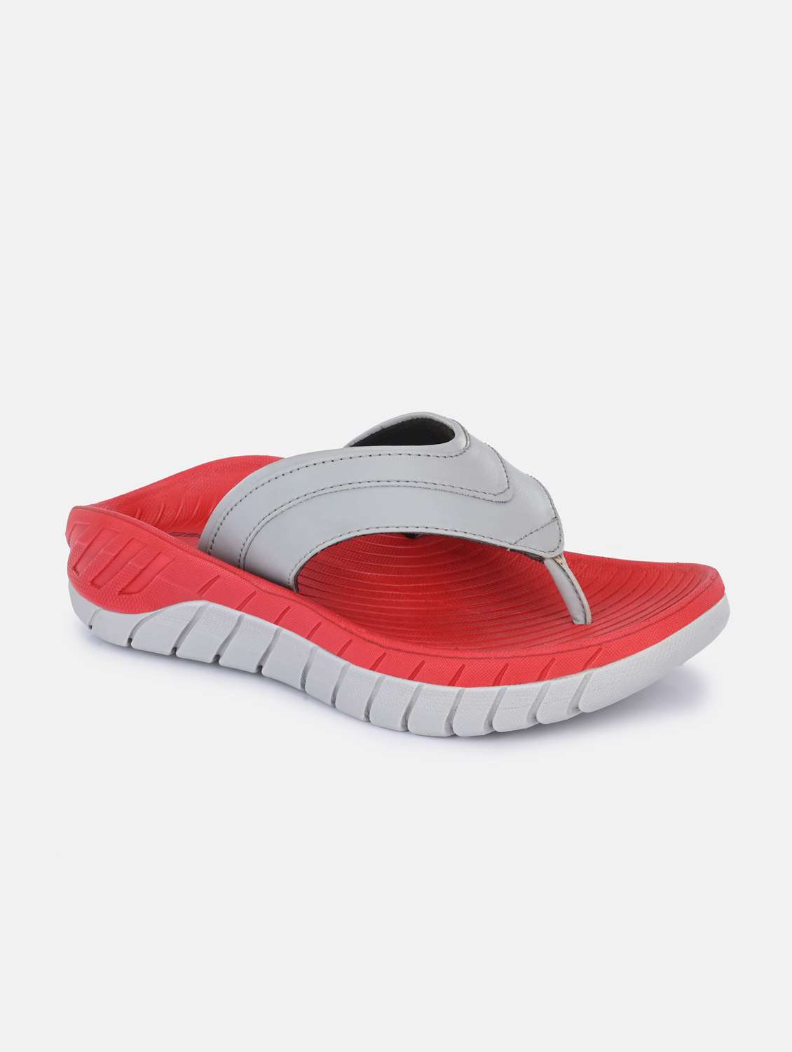 red pu toe separator slippers