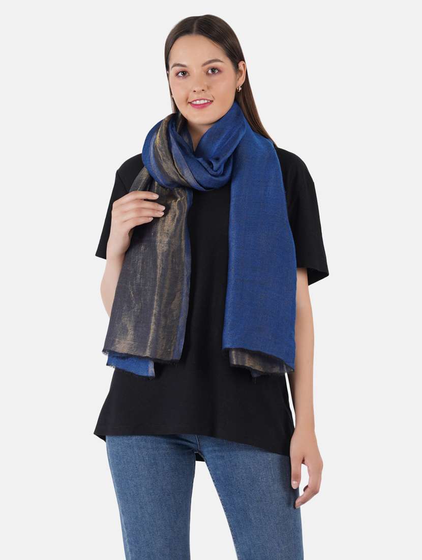 women's solid print stole - 19082847 - Standard Image - 4