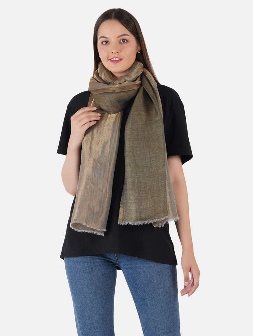 women's solid print stole - 19082849 - Standard Image - 4