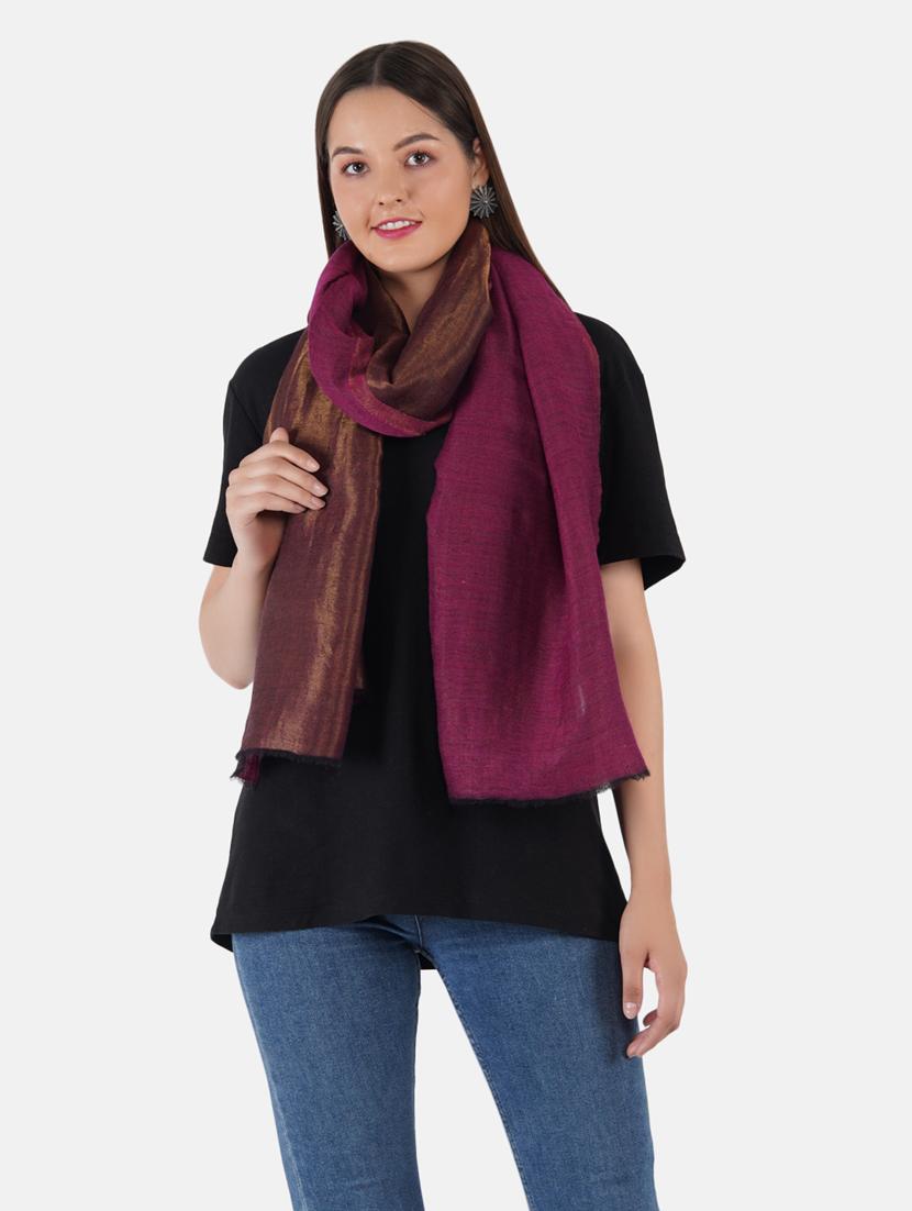 women's zari stole - 19082850 - Standard Image - 4