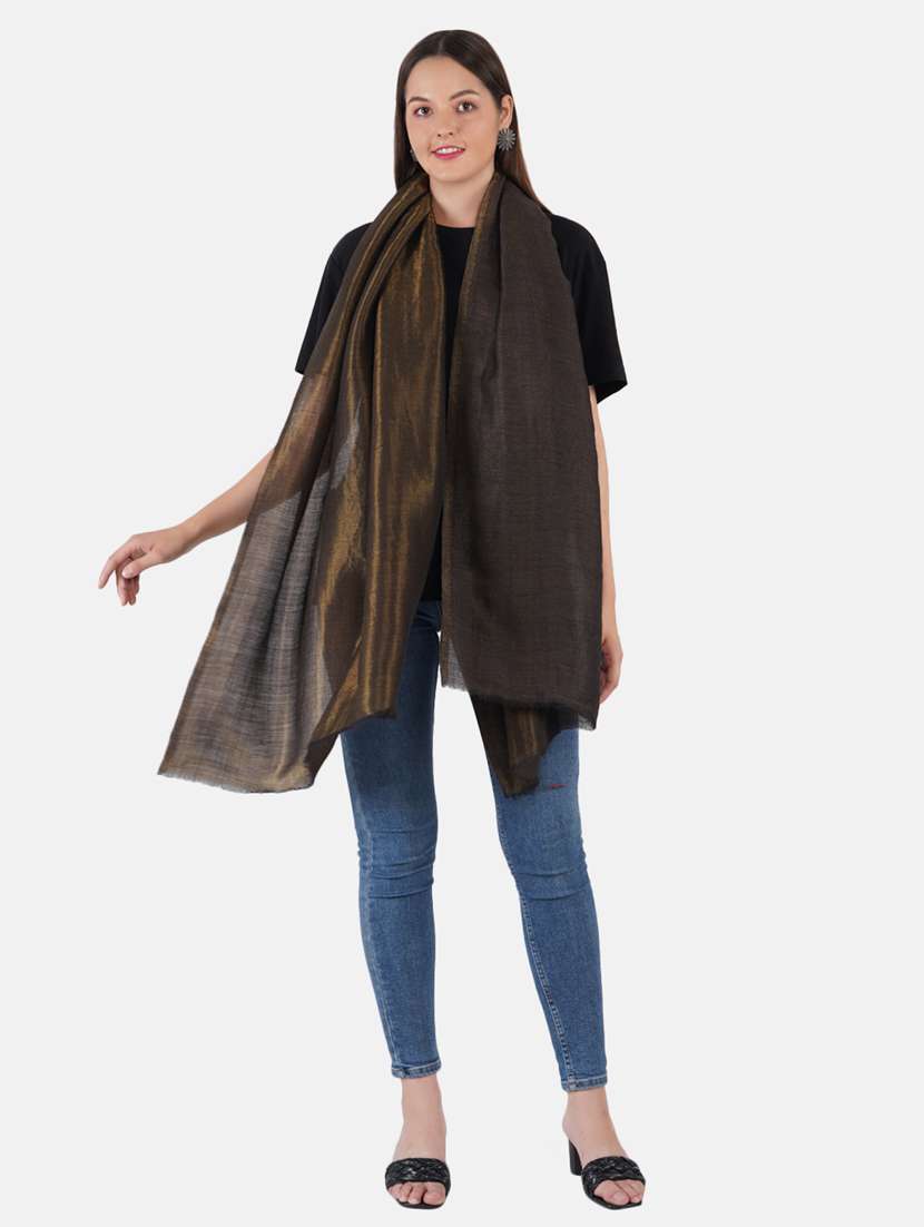 women's solid print stole - 19082851 - Standard Image - 1