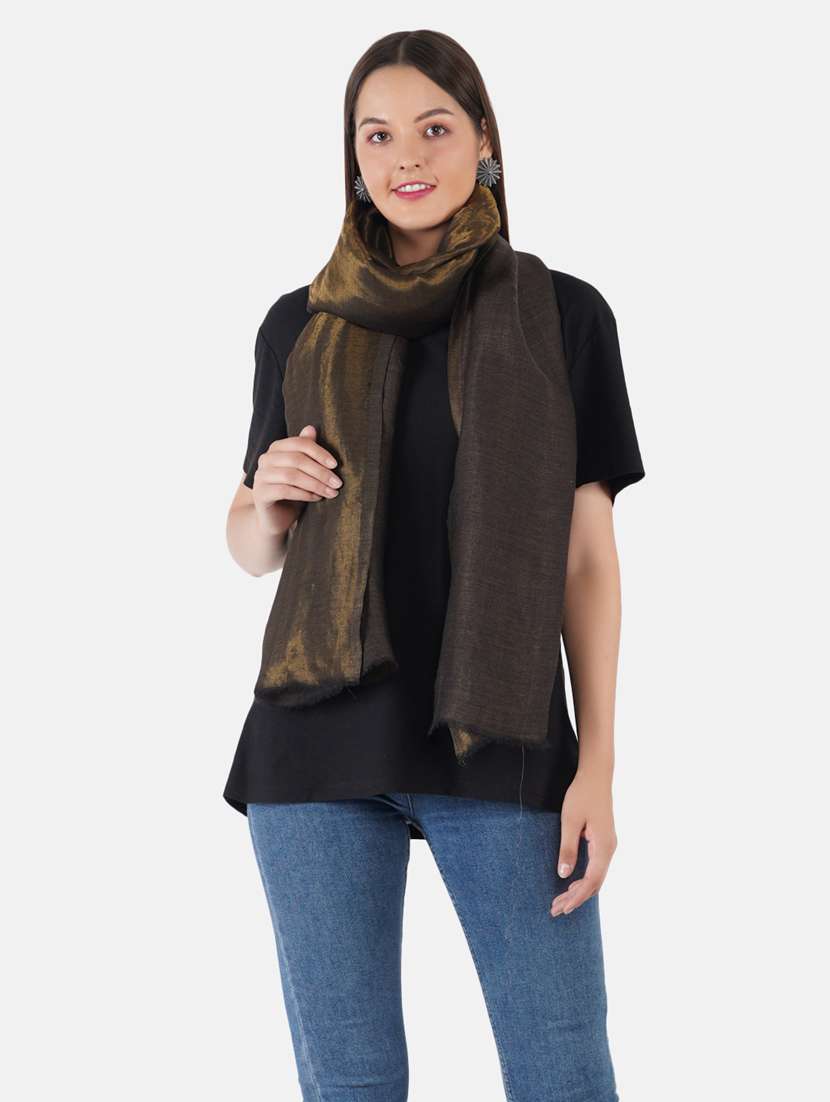 women's solid print stole - 19082851 - Standard Image - 4
