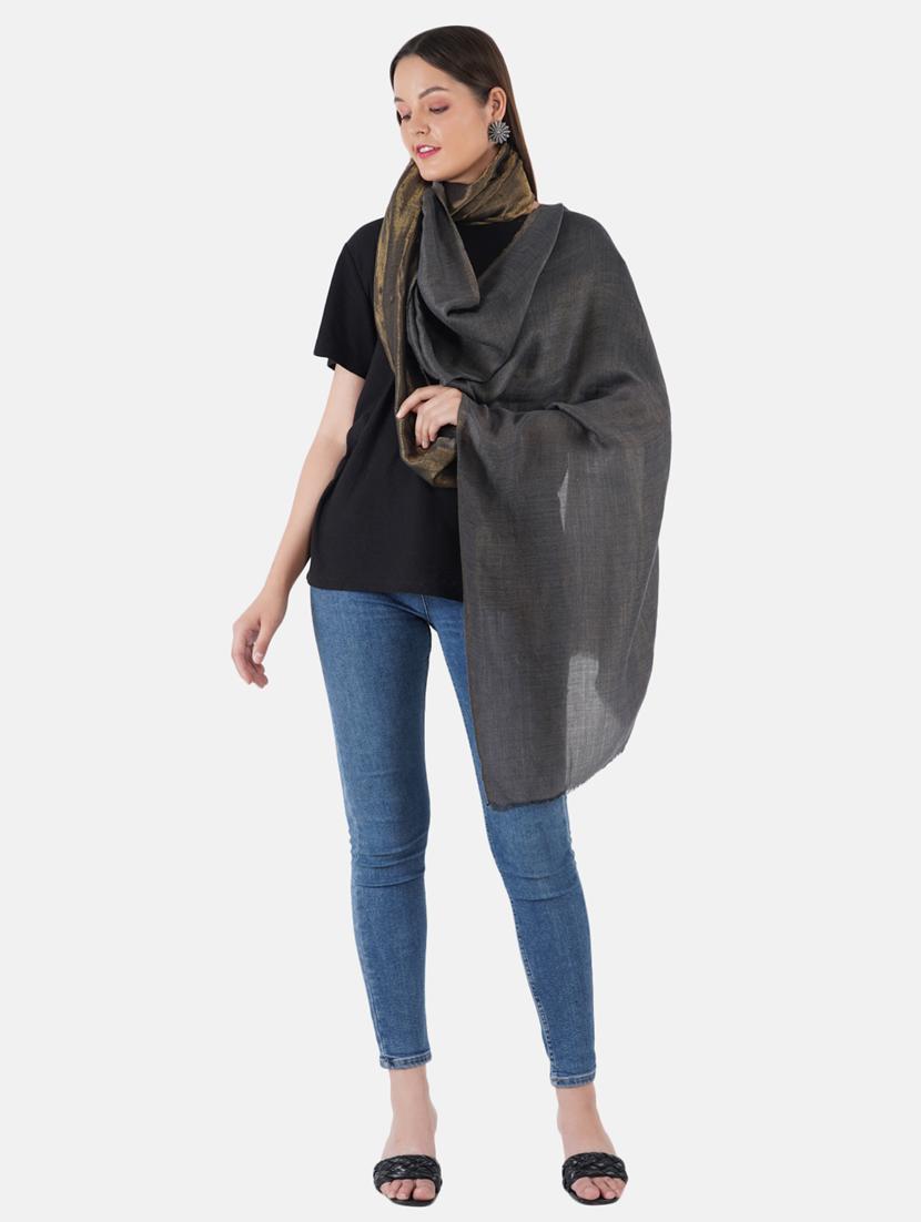 women's solid print stole - 19082853 - Standard Image - 1