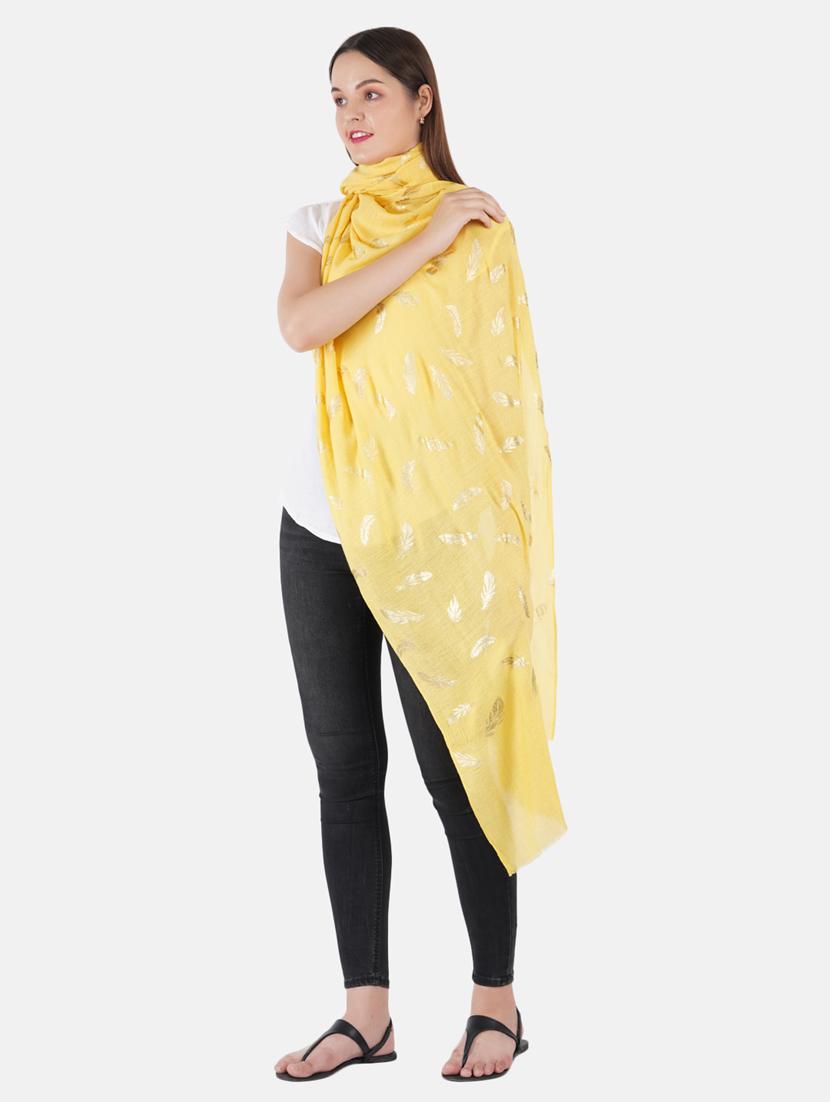 women's foil print print stole - 19082855 - Standard Image - 1