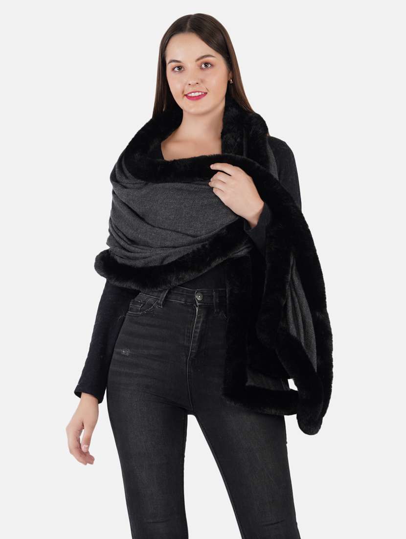 black wool stole - 19082863 -  Standard Image - 4