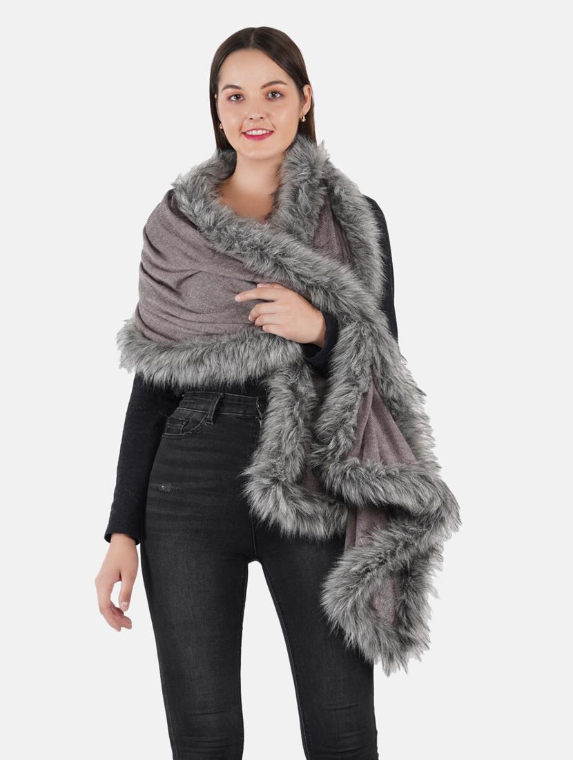 women's solid print stole - 19082865 - Standard Image - 4