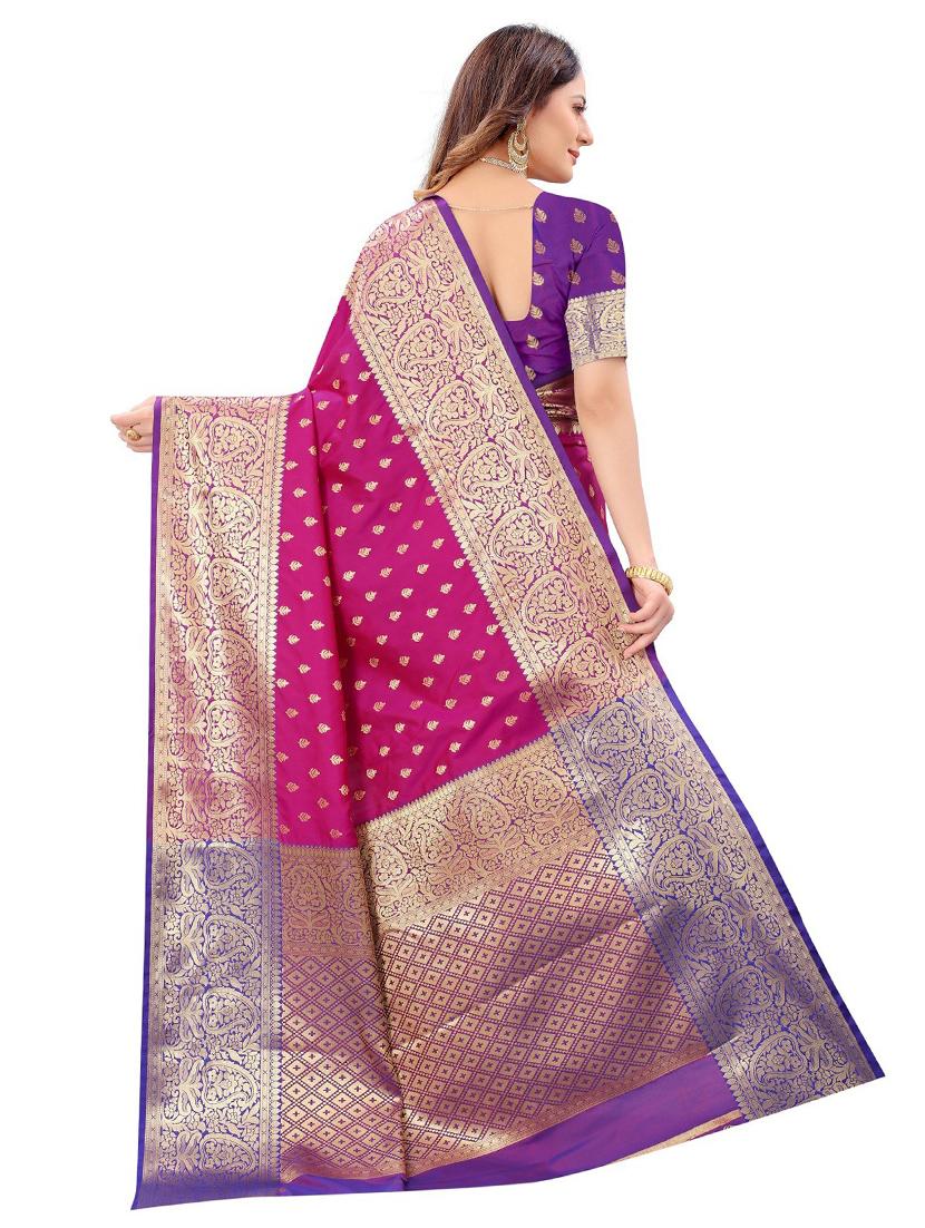 red georgette  set saree with blouse - 19082945 -  Standard Image - 1