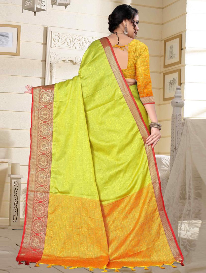 self design woven saree with blouse - 19083066 -  Standard Image - 1