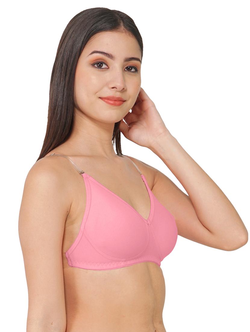 pink solid backless bra - 19083163 - Standard Image - 1