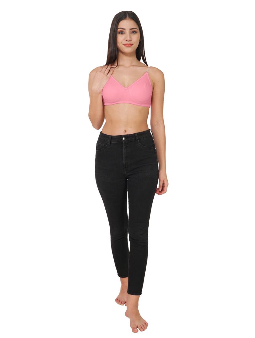 pink solid backless bra - 19083163 - Standard Image - 4