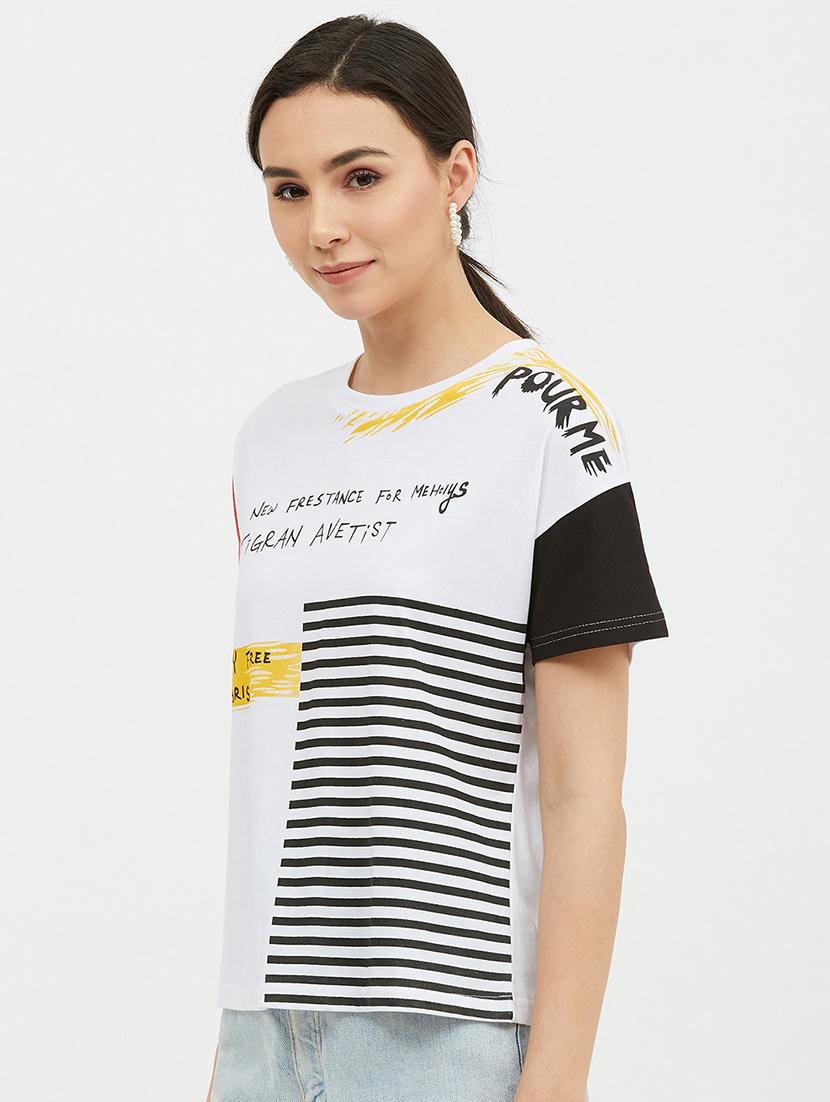 multi colored cotton regular tee - 19083757 - Standard Image - 1