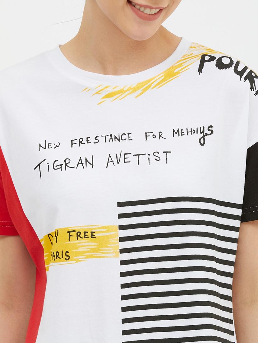 multi colored cotton regular tee - 19083757 - Standard Image - 4