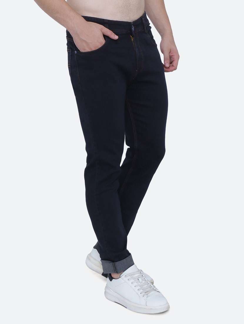 mens slim fit plain jeans - 19084083 - Standard Image - 1