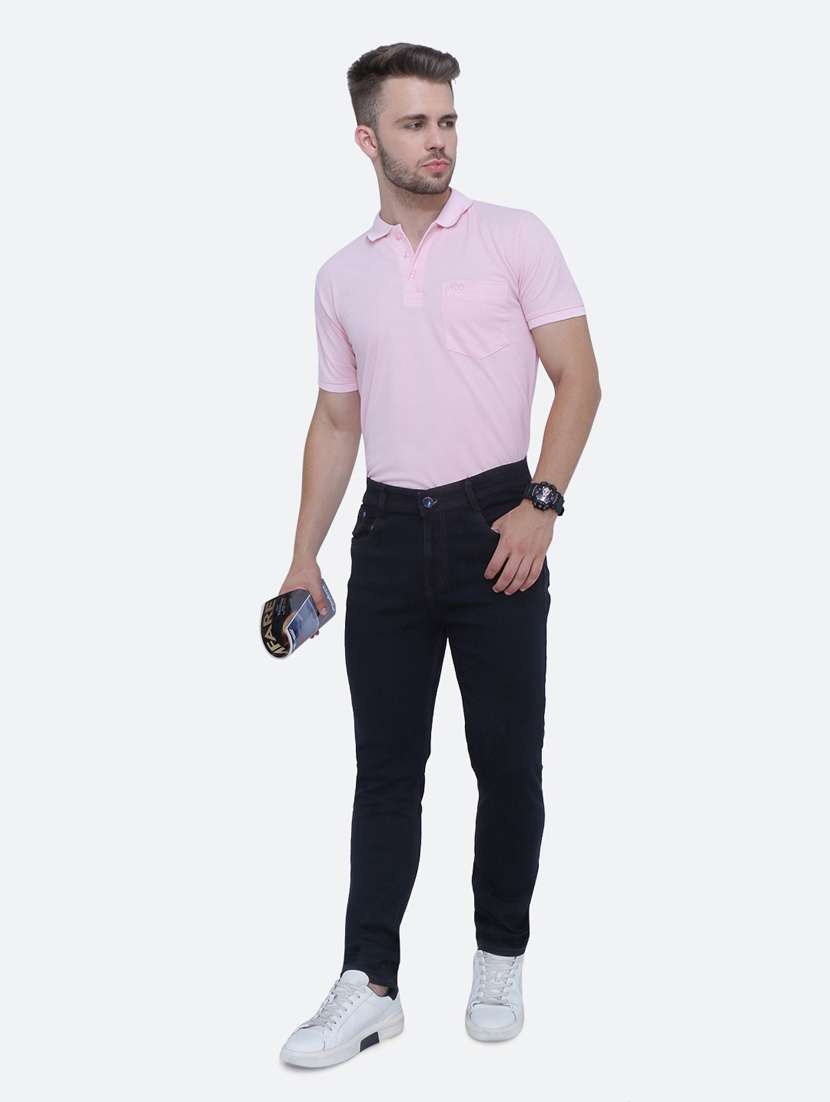 mens slim fit plain jeans - 19084083 - Standard Image - 4