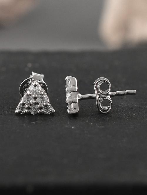 silver plated drop earring - 19085235 - Standard Image - 0