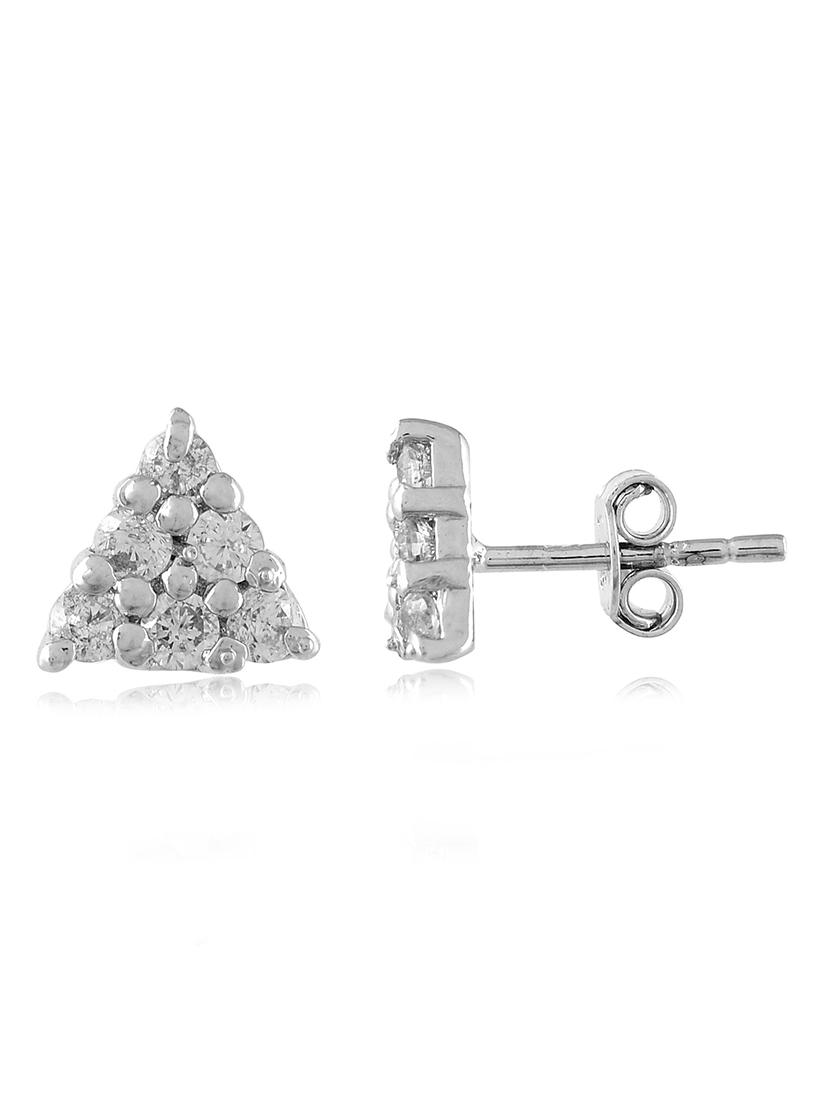 silver plated drop earring - 19085235 - Standard Image - 1