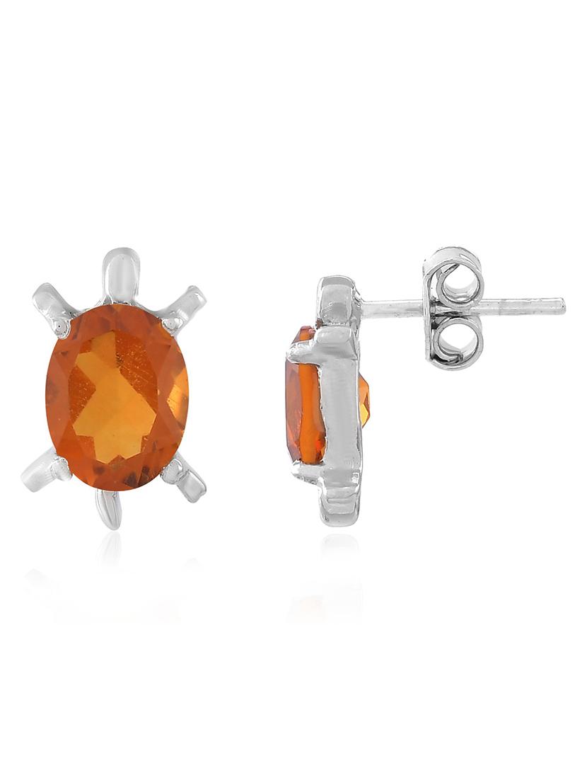  brown silver plated drop earring - 19085260 -  Standard Image - 1