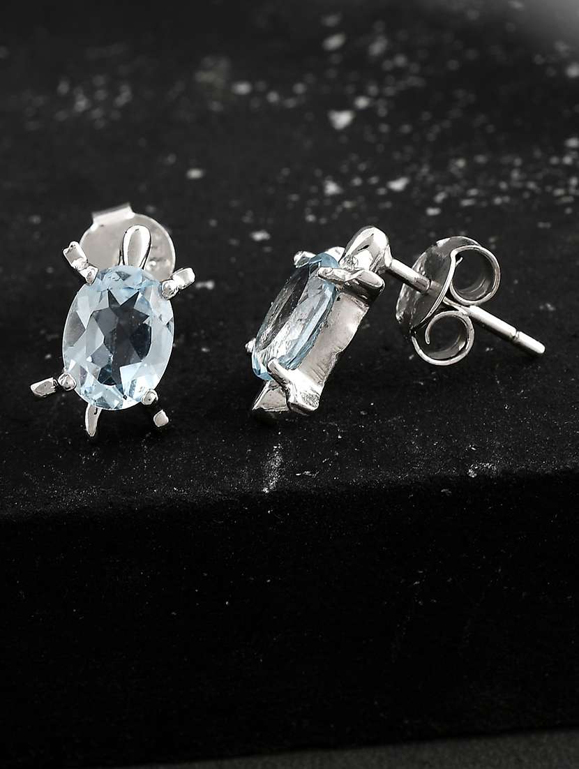 silver plated stud earring - 19085276 - Zoom Image - 0