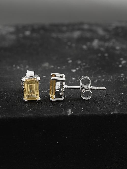 silver plated stud earring - 19085277 -  Standard Image - 0