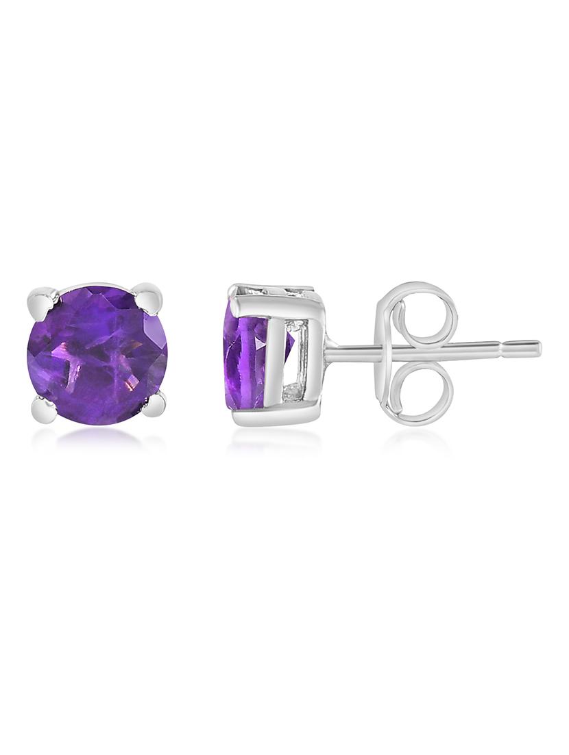 silver plated stud earring - 19085278 - Standard Image - 1