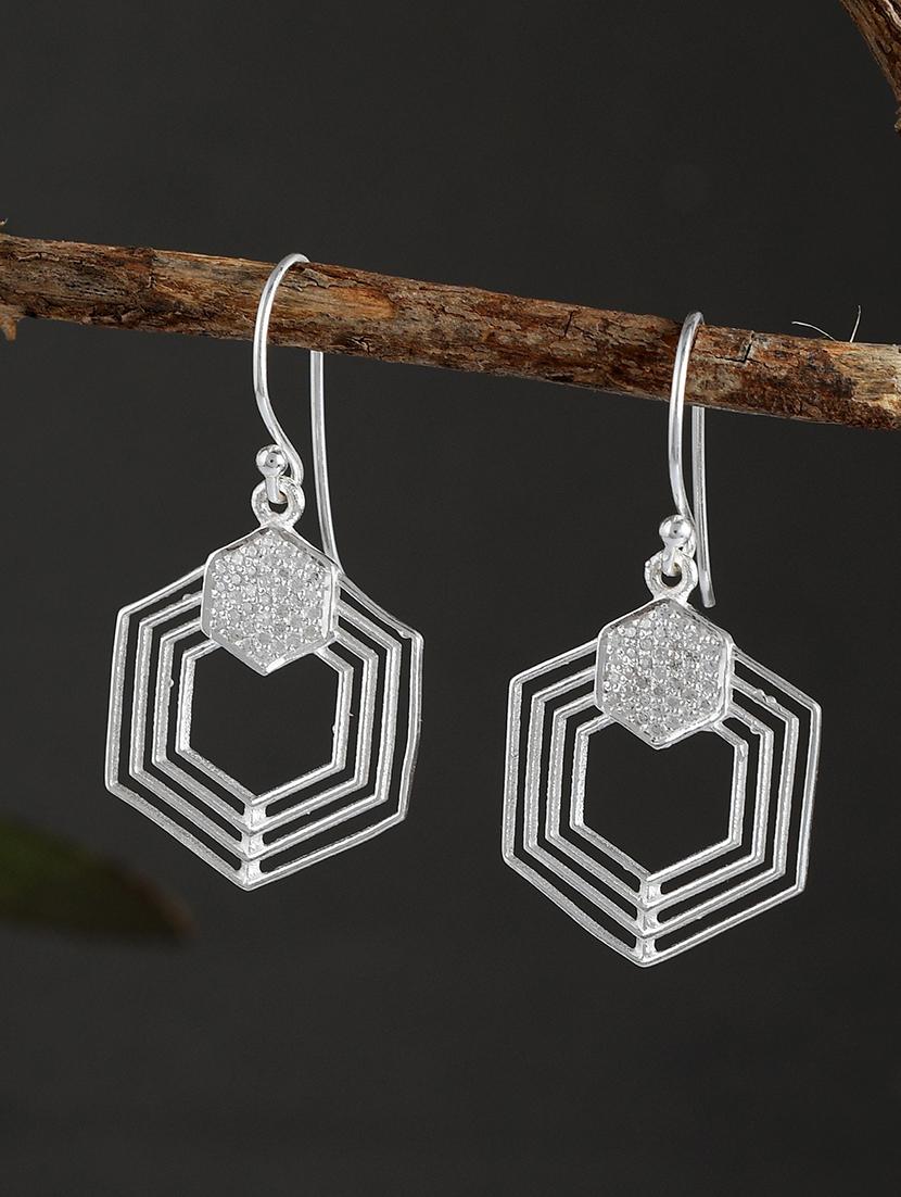 silver plated dangler earring - 19085279 - Zoom Image - 0