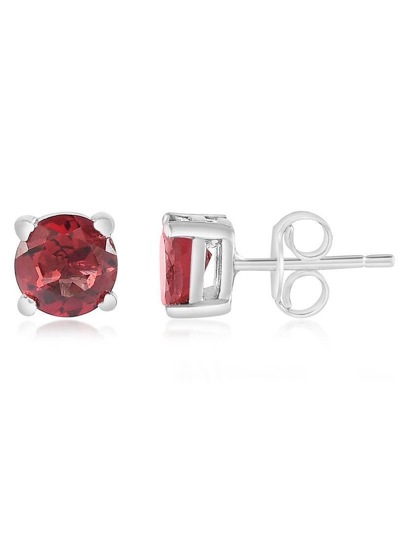 silver plated stud earring - 19085280 - Standard Image - 1