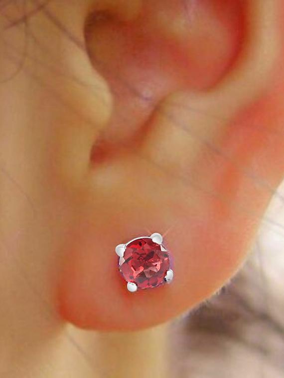 silver plated stud earring - 19085280 - Standard Image - 4