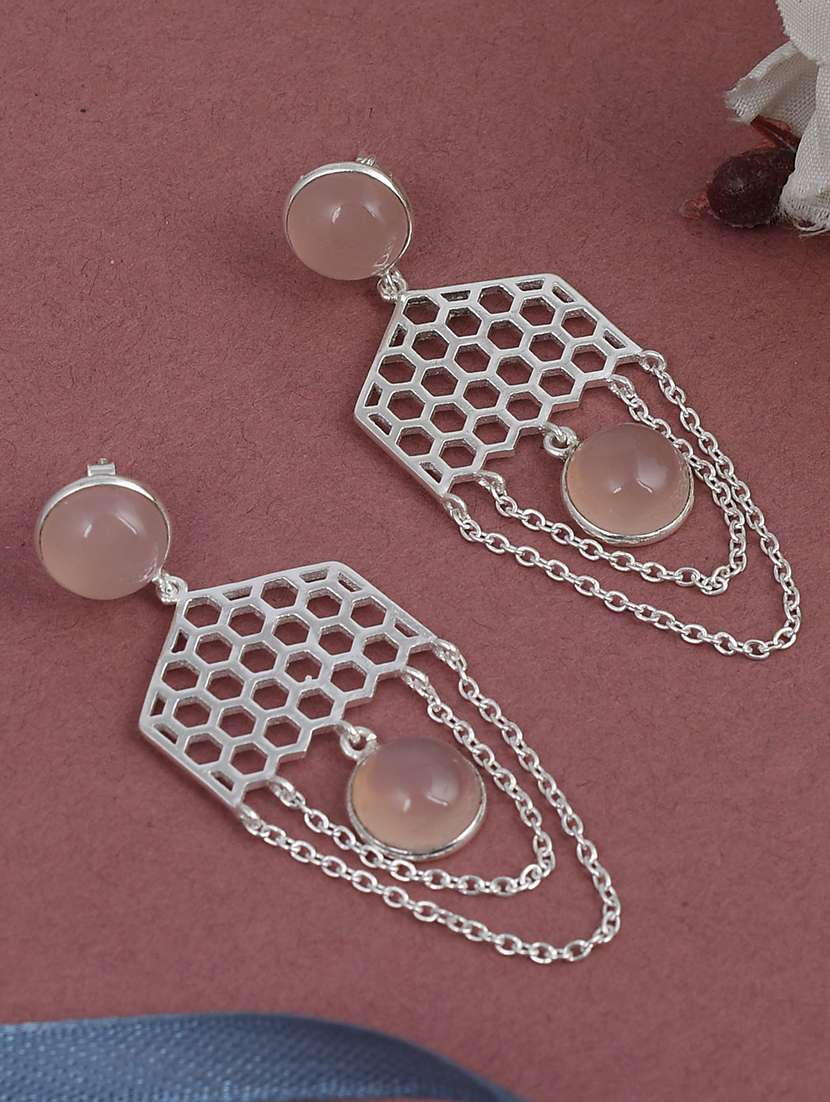 silver plated dangler earring