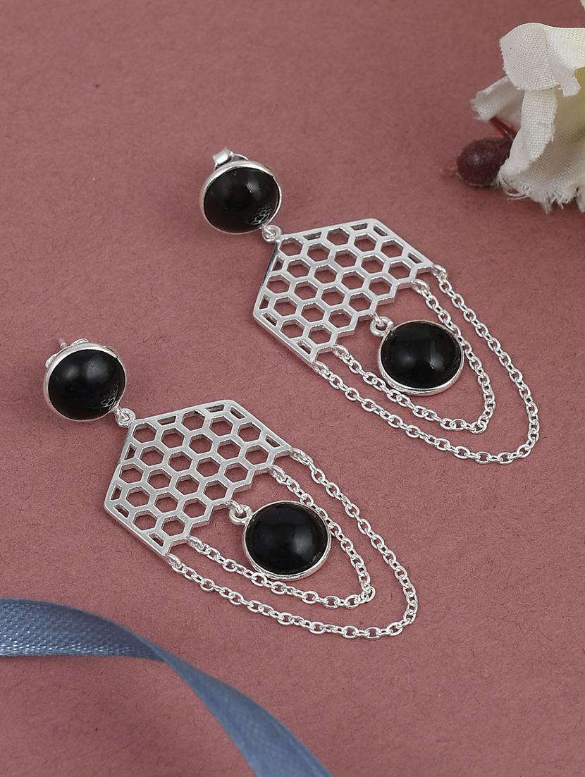 silver plated dangler earring - 19085289 -  Zoom Image - 0
