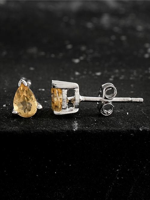 silver plated stud earring - 19085294 -  Standard Image - 0